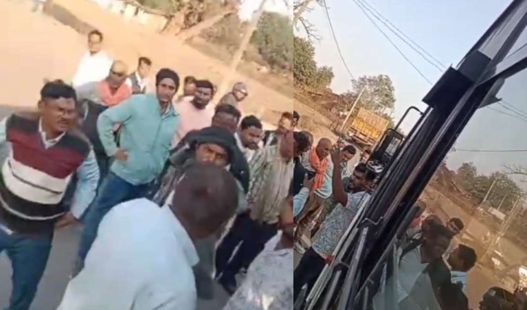 दिन-दहाड़े गुंडागर्दी : बदमाश मन ह बस रोक के कर्मचारी ला बेरहमी ले पीटीस, सोशल मीडिया मा वीडियो वायरल