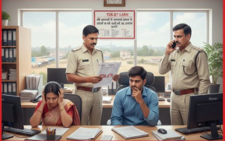 बैंक कर्मचारी ह सरकारी खजाना ले उड़ाईस 26.87 लाख, बड़े अधिकारी मन के आईडी के करिस दुरुपयोग