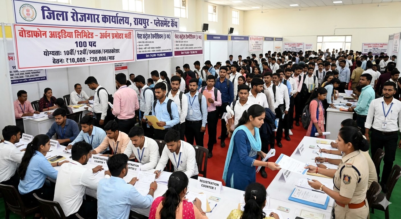 रायपुर मा 23 मार्च के लगही रोजगार मेला : 100 ले जादा पद मन मा होही भर्ती, जानव कइसन होही चयन