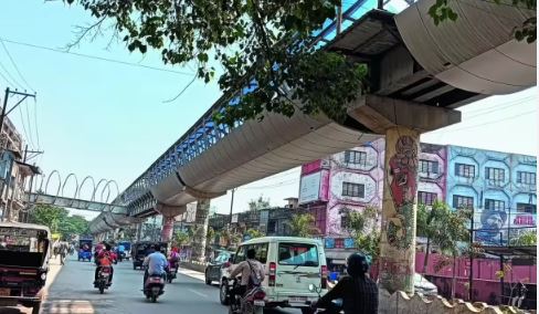 रायपुर के स्काई वॉक अब भगवान भरोसे! 77 करोड़ के प्रोजेक्ट म जंग अउ सड़े सामान ले होवत हे काम