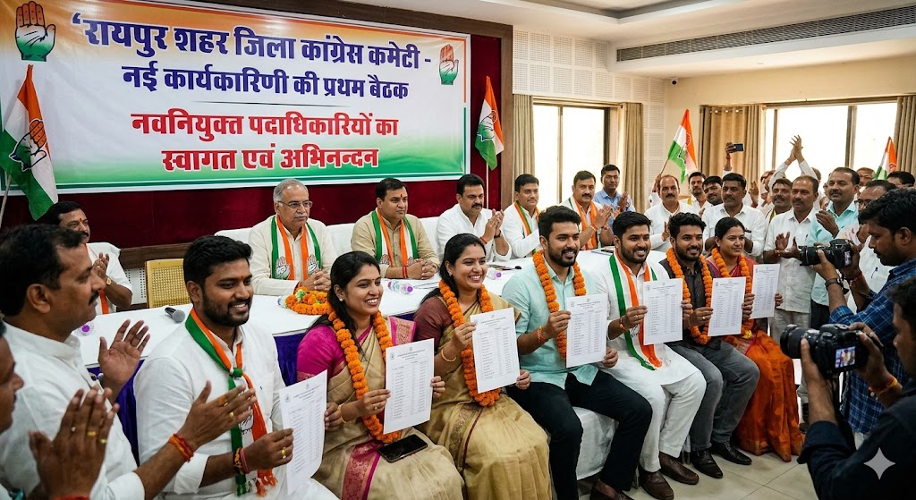 रायपुर शहर कांग्रेस के नवा कार्यकारिणी के एलान, कई नवा चेहरा मन ल मिलिस मौका, देखव सूची