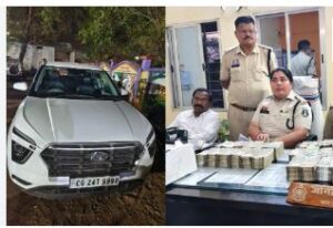 नेशनल हाईवे म चेकिंग के बेरा पुलिस ला मिलीस बड़का सफलता, संदेही कार ले 65 लाख कैश बरामद