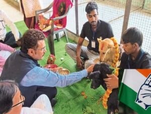 कुकुर मन के नसबंदी ले पहिली पूजा-अर्चना म बवाल, कांग्रेस ह बताइस ड्रामा त महापौर ह करीन पलटवार