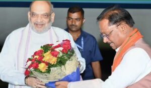 केंद्रीय गृहमंत्री अमित शाह के 3 दिन के छत्तीसगढ़ दौरा: सीएम  साय करिन आत्मीय स्वागत