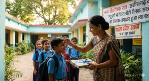 नया शैक्षणिक सत्र शुरू : छत्तीसगढ़ के स्कूल मन मां फिर लवटीस रौनक, लइका मन के तिलक लगाके होइस स्वागत