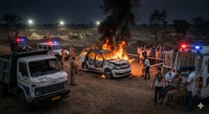 कोरिया में रेत के धंधा मा खूनी गैंगवार: फॉर्च्यूनर मा बंद करके भाजपा नेता ला जिंदा फूंकिन