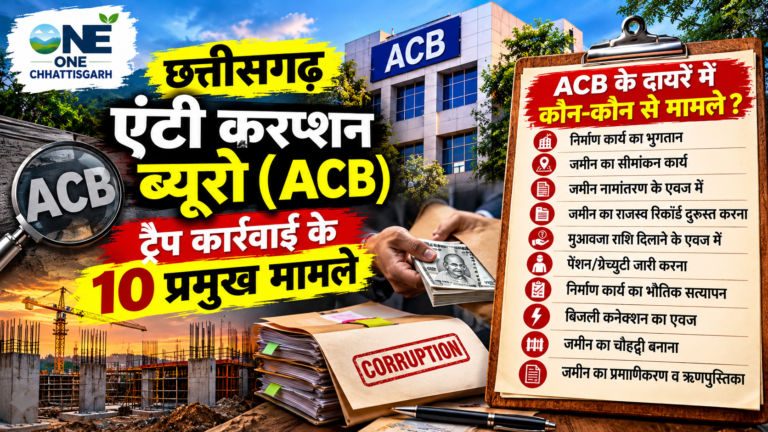 ACB ह खोलिस भ्रष्टाचार के कच्चा चिट्ठा: राजस्व विभाग म सबले जादा ट्रैप केस, दूसर नंबर म स्कूल शिक्षा विभाग..!